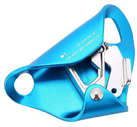 Keenso Aeronautical Aluminum Climbing Ascender Riser Fall Arrest Safty Gear Rock Climbing Mountaineering Equipment(Blue) Mountain Tools