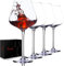 BACLIFE Hand Blown Red Wine Glasses Set of 4 – 23 oz Burgundy Wine Glasses With Long Stem – Large Premium Crystal Wine Glass – Unique Gift for Wedding, Anniversary, Mother’s Day – Clear