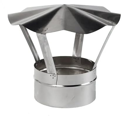 Stainless Steel Chimney Cowl - Rain Cover Protector Stove Cap Top Burner Pipe Pot. (120mm / 4.72)