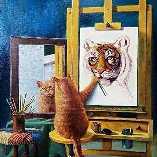 Puzzle 4000 Teile - Jigsaw Puzzle für Erwachsene - Buntes Puzzle 4000 Teile Erwachsene, Motiv: Katzenzeichnung, 4000 Teile Puzzle, Puzzle Erwachsene 4000 Teile, Puzzel,4000 Puzzle-55.70x34.44 Zoll (1