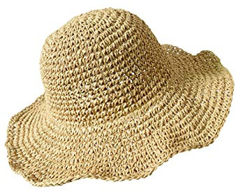 Andiker Women Straw Hat, Foldable Floppy Wide Brim Sun Cap, Summer Outdoor Beach Hat UV Protection for Women Girls Khaki (UK, Alpha, One Size, Khaki)