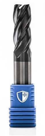 ARMOUR TOOLING - Molino de extremo de carburo sólido de 8 mm - Fresa de esquina afilada de 4 flautas de tungsteno - Herramienta CNC - para aceros aleados/aceros endurecidos - Para desbaste y acabado