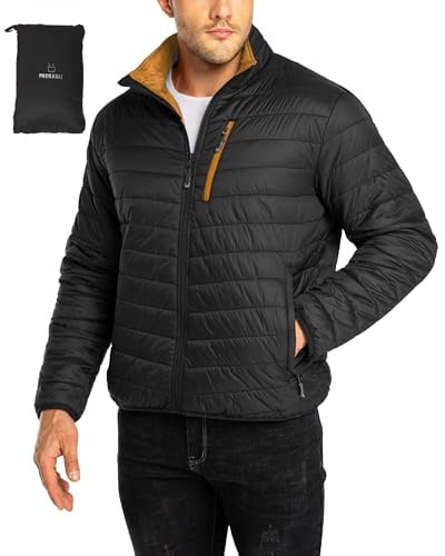33,000ft Men's Puffer Jacket Packable Water resistant Quilted Jacket