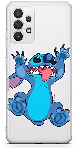 Ert Group custodia per cellulare per Samsung A32 4G LTE originale e con licenza ufficiale Disney, modello Stitch 020 adattato in modo ottimale alla forma dello smartphone, parzialmente trasparente