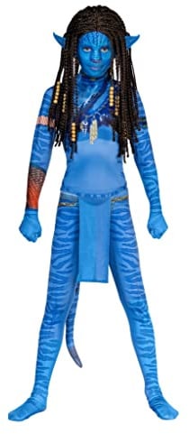 Maskworld Blaue Stammeskriegerin Kostüm für Mädchen - Kindergröße: 122-128 - Film-Kostüm-Zubehör Karneval Halloween & Motto-Party