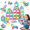 Magnetische Bausteine Magneten Kinder Magnet Spielzeug ab 3 4 5 6 7 8 Jahre alte Mädchen Junge Fantasievolles Konstruktions Spielzeug Geschenk ab 3 Jahre Kinder Bauklötze Spielzeug Geburtstags
