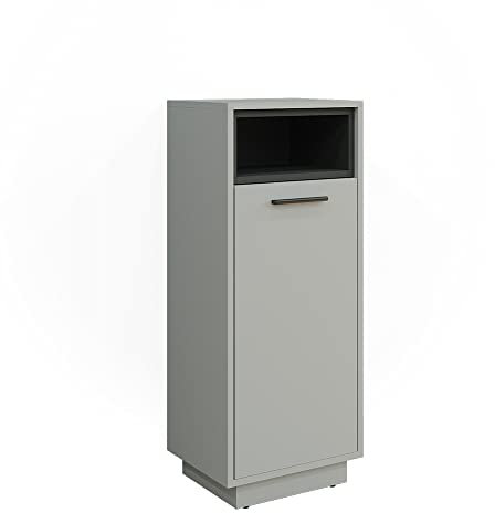 Vicco Midischrank Grau Beatrice 30x93x38 cm - Die Badezimmermöbel, Ideal für kleine Räume und schmale Nischen