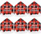 yeloumiss Stuhlhussen Weihnachten Weihnachtsmütze Red Hat Schneeflocke Sesselüberzug Weihnachten Stuhlhussen Weihnachten Dining Stuhlhusse 6 Stück (Rotes Kariertes)