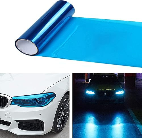 Auto Licht Tönungsfolie Auto Licht Film Aufkleber Scheinwerfer Nebelscheinwerfer getönte Farbfolien Aufkleber Auto Rauchfolie Aufkleber Abdeckung(Dunkelblau,30x200CM)