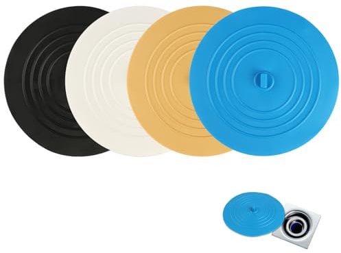 Tapones de desagüe de silicona, 4 unidades, universales, de alta durabilidad, adecuados para fregadero de cocina, lavabo de baño