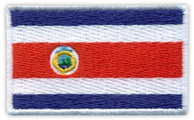 Flagge von Costa Rica – 5,8 cm – magnetische Rückseite – bestickter Aufnäher/Abzeichen/Emblem