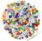 Neikafan 500g Mosaique Tesselles Mosaique en Verre avec Pincettes Mini Carreaux de Mosaïque en Verre Enfant Mosaique Loisir Creatif pour Bricolage,Décoration,Intérieur,Extérieur