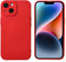 LOOKSEVEN For iPhone 15 Case, Red Silicone TPU Rubber Back Cover Case Compatible for iPhone 15 (6.1 inch)