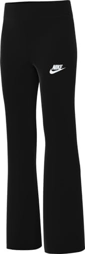Nike Mädchen Hose G NSW Favorites Tght Flare Lbr, Black/White, FJ6169-010, S