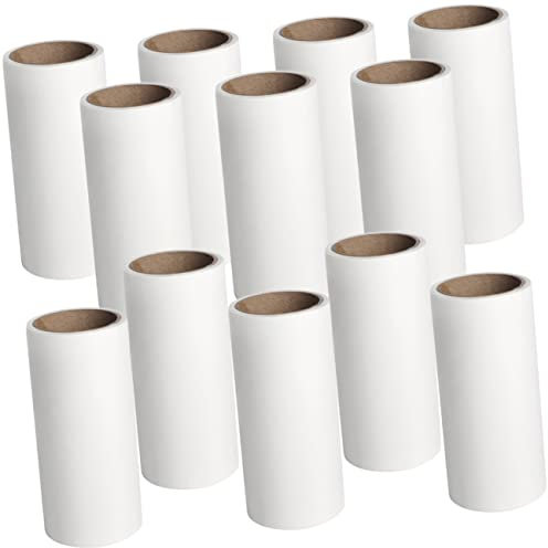 minkissy 12Pcs Sticky paper sticky lint remover furniture lint roller lint roller for clothes hair remover lint remover refills clothes remover rug adhesive tape pet Dust roller