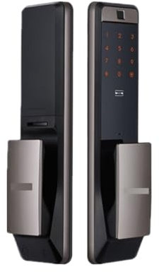 Smart Locks.Smart Digital Door Locks.SHP-P72.Remote Control.Biometrics.Fingerprint Lock.with APP.Security Smart Locks for Home Use.Compatible for Samsung (Color : Silver Pull)