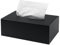 NIXRET Kosmetiktücherbox 25 * 13 * 9 cm Acryl Tissue Dispenser, Tissue-Box mit magnetischer Abdeckung für Esszimmer, Bad, Schlafzimmer, Auto, Büro, Matt Schwarz
