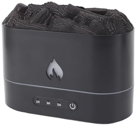 Volcano Aromadiffusor mit 7-Farben-Lichtern, Flammeneffekt, USB-Aufladung, Superleiser Luftbefeuchter, Timer, 250-ml-Tank, ABS- und PP-Material für Schlafzimmer, Wohnzimmer, Büro