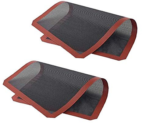 Casstad 2 Piezas Bandeja de Silicona para Hornear, Almohadilla de Perforada para Revestimiento de Horno Antiadherente, Tapete para Galletas de Pan Horneado, Disponible a Doble Cara