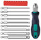9 Pezzi Cacciaviti Esagonali con Testa a Sfera Kit, mMagnetico Punte Avvitatore con Impugnatura, 1/4 Set Inserti Avvitatore, per Trapani a Mano, Trapani Pneumatici e Trapani Elettrici (1)