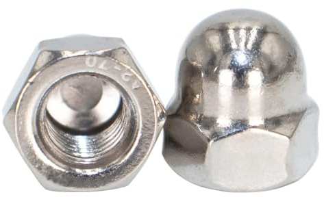 5/16-18 Acorn Cap Nuts 25 pcs 304 Stainless Steel Dome Cap Hex Nuts for Outdoor Indoor