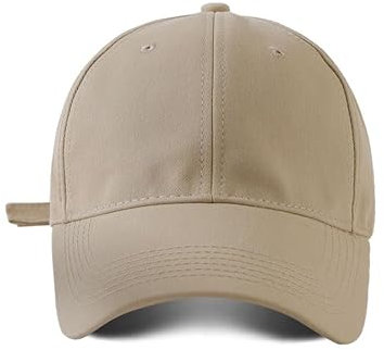 COTIDI Herren-Mütze, 100 % Baumwolle, Baseballkappe, verstellbar, beige, One size