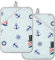 Große Topflappen, hitzebeständig, Segelboot, Anker, Lenkrad, Topflappen mit Tasche, Küche, Hot Pads, Ofenpads, 2 Stück