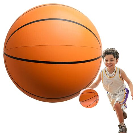 Silent Basketball, 24cm Lautloser Basketball Mute Ball Leiser Indoor Basketball Hochbelastbarer Hochelastisch Silent Basketball Schaumstoffball Unbeschichteter Trainingsschaumball Mit Hoher Dichte