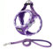 DORAMIO Step-in Dog Harness and Leash Set, No-Chock Soft Mesh Reflective Breathable Easy Walk Lightweight Vest Harnesses with Safety Buckle for Small Dogs, Cats, Puppies (XXS, Purple)