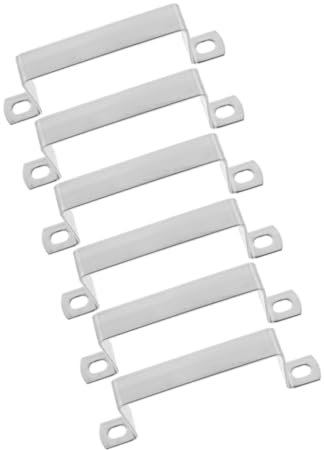 WATIIFUFU 6 Pack Square Tube Clamp Pipe Support Base Stainless Steel Weatherproof Indoor Outdoor 3.94x1.97 Inch