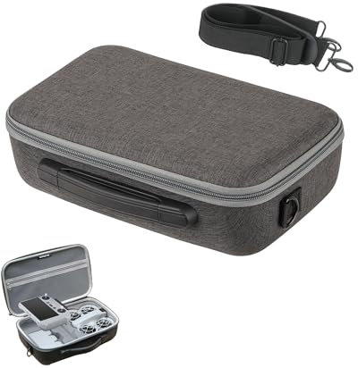 Lokyoyo Harte Tragetasche für DJI Neo, kompatibel mit RC 2, tragbare Reise-Schutz-Umhängetasche für DJI Neo Fly More Combo Drohne und RC 2 Fernbedienung und Zwei-Wege-Lade-Hub-Zubehör, grau,