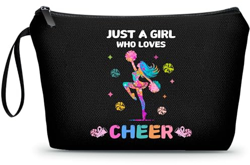 ARIOSEY Sports Gifts, Travel Makeup Cosmetic Bag for Women, Cheer-H, 9 * 2 | Sister Birthday Gift Ideas for Girls Women Little Sister