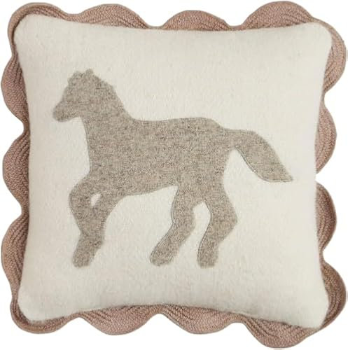 Mud Pie Mini-Kissen aus Filz, Pferd, 20,3 x 20,3 cm