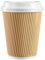 GRADISCO - Bicchieri in cartoncino ondulato kraft doppia parete da 360ml/12oz con COPERCHIO in PS Riciclabile Rivestimento in PE per bevande calde, cappuccino, thè, cioccolata. 50 Bicchieri + 50 Tappi