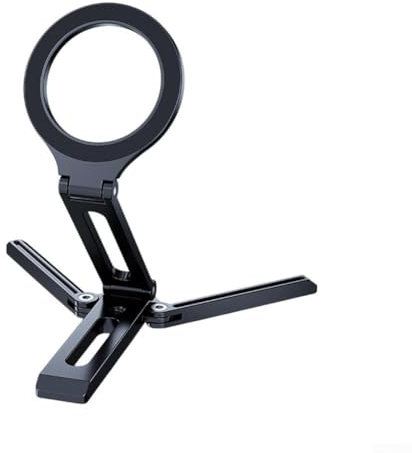 Compact Magnetic Phone Tripod, Aluminum Alloy Pocket Tripod With Magnetic Base, Support For Smartphone, Smartphone Holder Desk Stand(Black)
