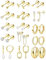 Chriscoco 15Paar Chirurgenstahl Ohrringe Set Piercing Ohr Gold Hypoallergene Medizinische Ohrstecker Damen Creolen Mit Anhänger Tragus Helix Piercings