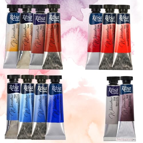 Rosa Gallery Granulation Professional Aquarellfarben 13 Tube x10 ml (Granulation Set N4)