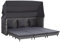 Woonisher Ausziehbares 3-Sitzer-Schlafsofa mit Dach Poly Rattan Grau