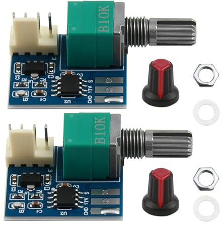 2Pack PWM Fan Speed Controller, drehzahlregler 12v, DC 0-12V 4 Draht PC CPU Fan Speed Controller regler schalter, Variabler Geschwindigkeitsco