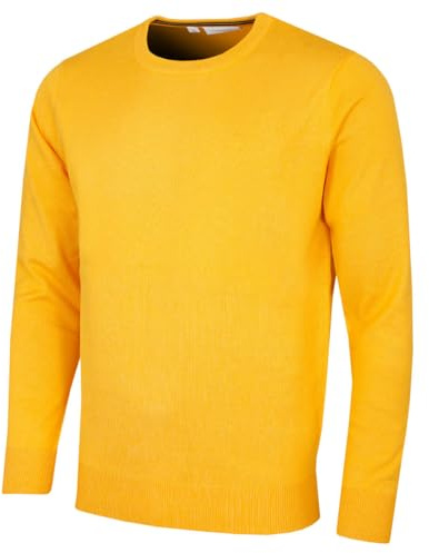 Calvin Klein Mens Crew Neck Cotton Sweater - Sunshine - XL