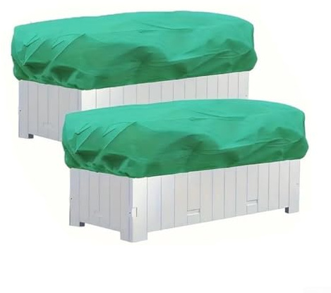 2 Stück Winter-Pflanzkasten-Abdeckung, Blumenkasten-Schutzabdeckungen, rechteckige Pflanzen-Frost-Abdeckung für den Außenbereich (100 x 40 x 45 cm)