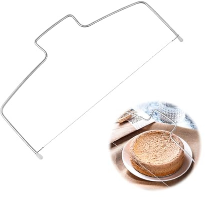 Coupe-Gâteau, Diviseur Gâteau Coupe-Fil Réglable Séparateurs en Acier Trancheur Pratique pour Pâtisserie en Acier Inoxydable Parfait pour Gâteaux Pâtisseries(Longueur 31,8 cm, Hauteur 16 cm)