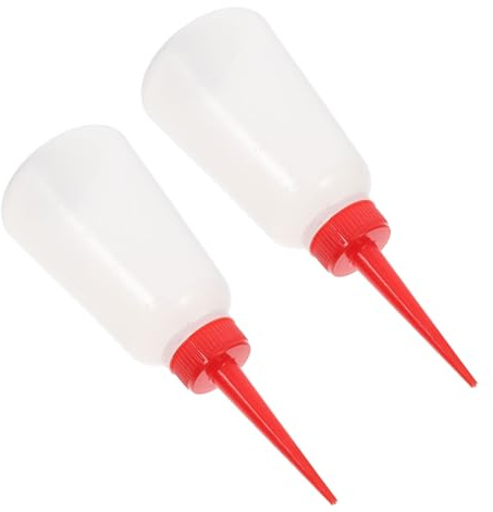 Alipis 2 Stück Teiliges Kunststoff nähmaschinen ölspender Roter Präzisionsdüse Genaue Ölauftrag Auslaufsicher Leicht und Handlich für Nähmaschinenwartung und Feine Öl anwendung