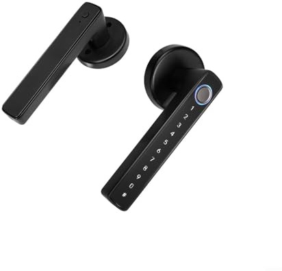 Smart Fingerprint Door Lock, Digital Handle Lock for Tuya for Zigbee with APP Remote Control/IC Card/Keys, Electronic Locks for Modern Home/Office