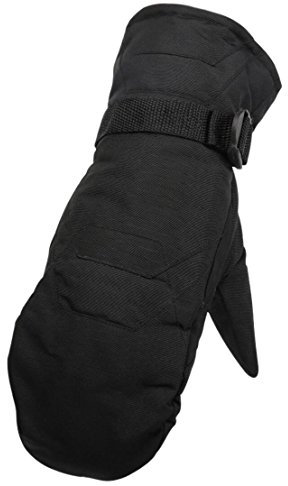 Barrageon Skihandschuhe, Herren Damen Wintersport Fausthandschuhe Winddicht Wasserdicht, Outdoor Sports Warm Handschuhe für Skifahren Snowboarden Schneemobil Arbeitets im Schnee K1602 - Schwarz/Grau