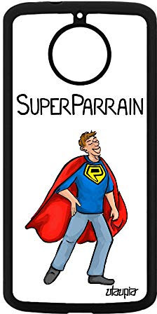 utaupia Coque Motorola Moto E4 Plus Silicone Super Parrain Humour Drole Heros Dessin Smartphone Souple Pas Cher Etui Blanc Enfant E4+ Comics