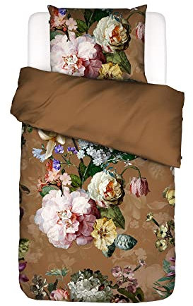 ESSENZA Bettwäsche Fleur Cinnamon, 135x200 + 1x 80x80 cm - 100% Baumwollsatin 205TC - Blumen