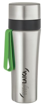 Laica myLAICA Borraccia Filtrante Acqua - 1 Filtro, 0,55L, Acciaio, Verde | Filtrazione istantanea FAST DISK, riduce cloro, preserva minerali, chiusura ermetica, acciaio inossidabile, Made in Italy