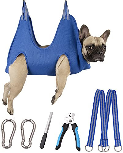 Kkiimatt 10 in 5 Pet Grooming Hammock Harness with Nail Clipper, Dog Nail Hammock, Dog Grooming Sling