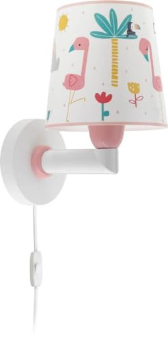 Dalber kinder Wandlampe, Kinderlampe Wandleuchte kinderzimmer Wolken Flamingo Flämisch Tiere, 82469, E27